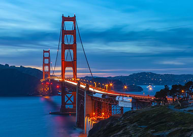 Nightfall at Golden Gate