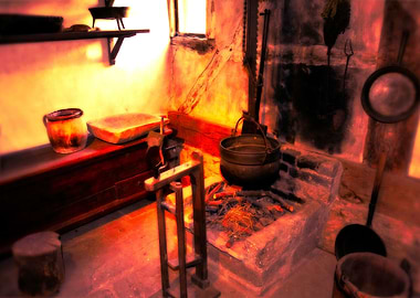 An oldtime kitchen