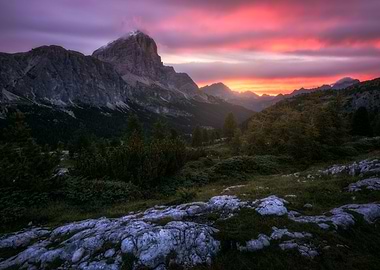 Burning Alpine Sunrise