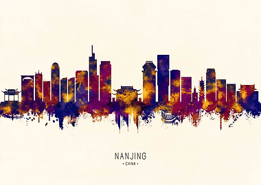 Nanjing China Skyline
