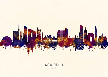 New Delhi India Skyline
