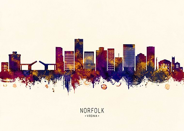 Norfolk Virginia Skyline