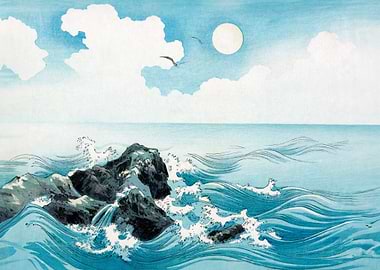 Vintage ocean wave