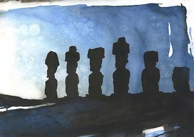 Easter Island ruins Chile