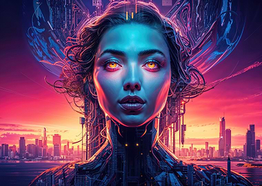 Cyberpunk Beautiful Woman