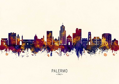Palermo Italy Skyline