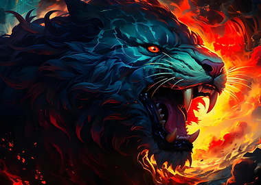 Fire Tiger Lion Leo Zodiac