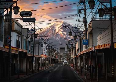 Fuji from the City