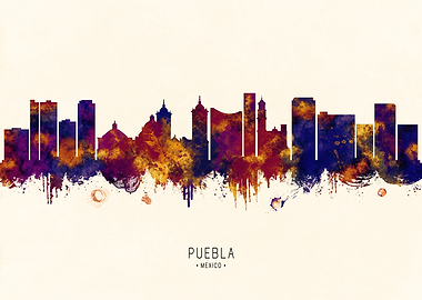 Puebla Mexico Skyline