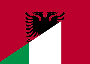 Albania Italy Flag