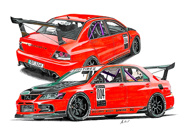 Mitsubishi Evo drawing