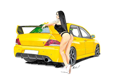 Mitsubishi Evo drawing