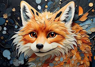 A fox in paint