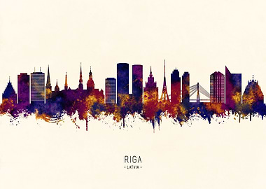 Riga Latvia Skyline