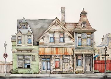 Watercolor House