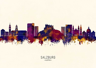 Salzburg Austria Skyline