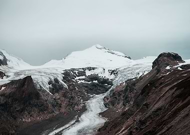 Glaciar on the mountain