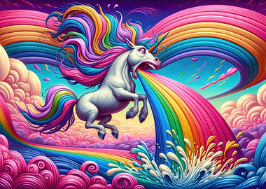 Unicorn Puking Rainbow 01