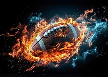 Glowing Football american