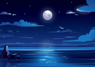 Landscapes Moon Light