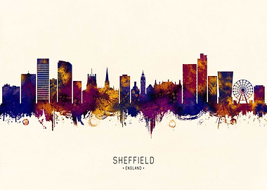 Sheffield England Skyline
