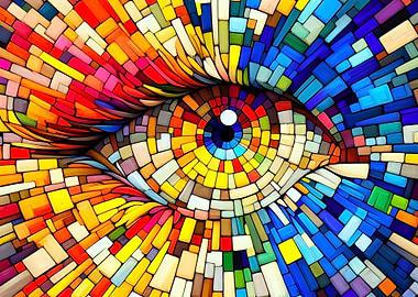 Color Mosaic Magic Eye Zen