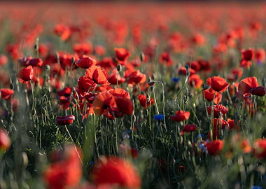 Landscape with Red Poppies