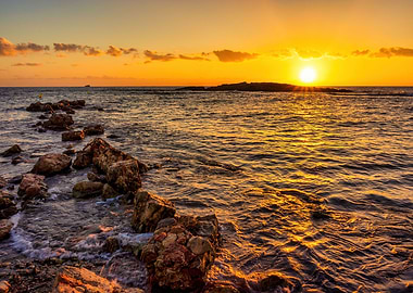 Beach ibiza sunset ocean