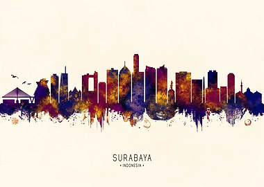 Surabaya Indonesia Skyline