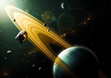 Saturn Planet in Space