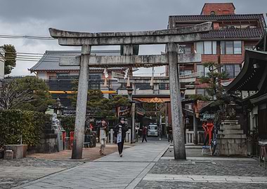 City Torii Gate in Kyoto