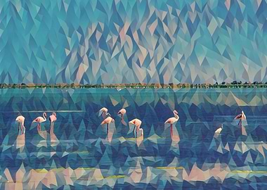 Flamingos in Camargue
