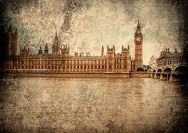 Big Ben London Grunge