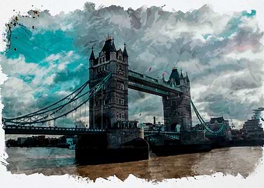 London Bridge watercolor