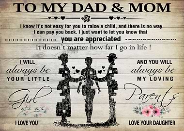 To My Dad And Mom Vintage