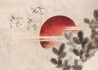 birds and sunset 1814