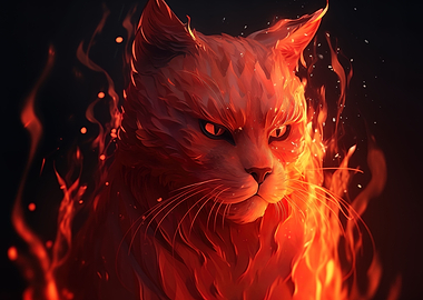 Elemental Fire Cat