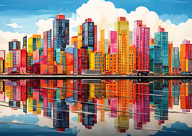 Rainbow City Skyline