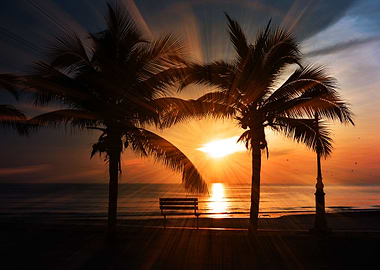 Tropical Beach sunset