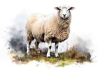 Sheep Watercolor