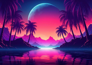 Neon Palms Paradise