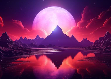 Neon Twilight Lagoon