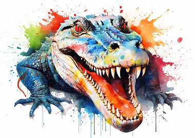 Crocodile Watercolor