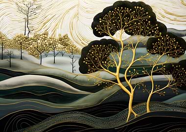 Abstract Scenic 3 Flowers