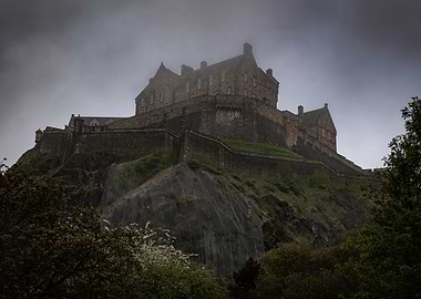 Edinburgh Castle In Clouds
