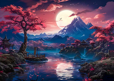 Cherry Blossom Japan Art