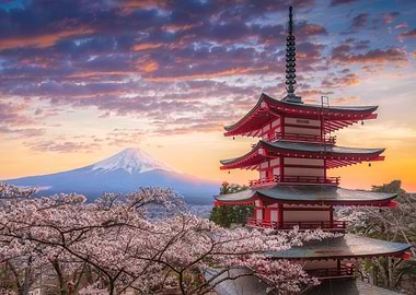 Chureito Pagoda Fuji san