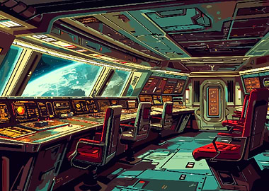 Space Control Pixel Art