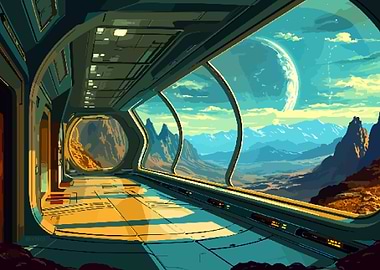 SciFi Scenery Pixel Art