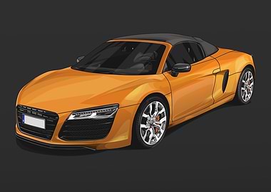 Audi R8 Spyder V10 Orange